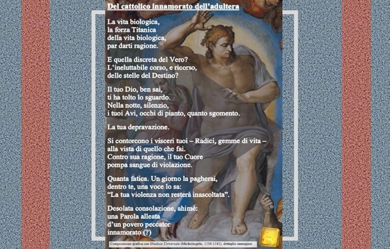 Del cattolico innamorato dell’adultera